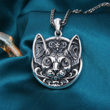 s925 Silver Hairless Cat / Pharaoh Cat Silver Coin Necklace Pendant