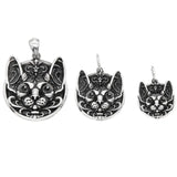 s925 Silver Hairless Cat / Pharaoh Cat Silver Coin Necklace Pendant
