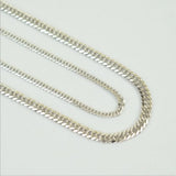 S925 Pure Silver Car Flower Double Buckle Thick Man Necklace