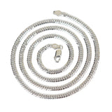 S925 Pure Silver Car Flower Double Buckle Thick Man Necklace