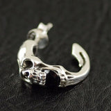 S925 Silver Skull Stud Earring Hip Hop Punk Gift