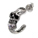 S925 Silver Skull Stud Earring Hip Hop Punk Gift