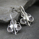 S925 Silver Rose Earrings for Women - Sterling Small Flowers