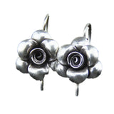 S925 Silver Rose Earrings for Women - Sterling Small Flowers