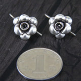S925 Silver Rose Earrings for Women - Sterling Small Flowers