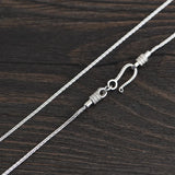 S925 Silver Retro Braided Horsewhip Chain Necklace