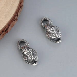 S925 Silver Jewelry Snake Head Pendant DIY Material Accessories