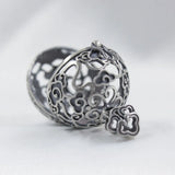 S925 Silver Woman Pendant Engraved Auspicious Clouds Vintage
