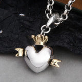 S925 Sterling Silver FashionLove Crown Pendant Gift