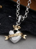 S925 Sterling Silver FashionLove Crown Pendant Gift