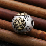 S925 Silver DIY Four Beast Spacer Beads Men's Bracelet Accessories