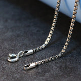 925 Silver Box Chain Personalized Collarbone Necklace