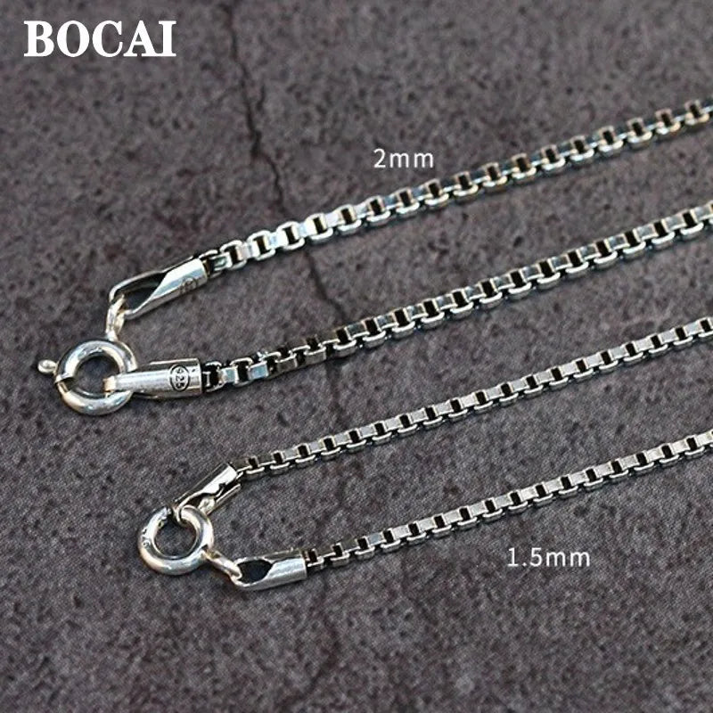 925 Silver Box Chain Personalized Collarbone Necklace