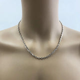 S925 Silver Couple Chain Necklace Stylish O-chain Man Woman Pendant