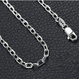 S925 Silver Couple Chain Necklace Stylish O-chain Man Woman Pendant