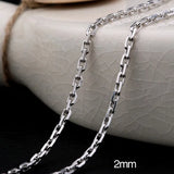 S925 Silver Couple Chain Necklace Stylish O-chain Man Woman Pendant