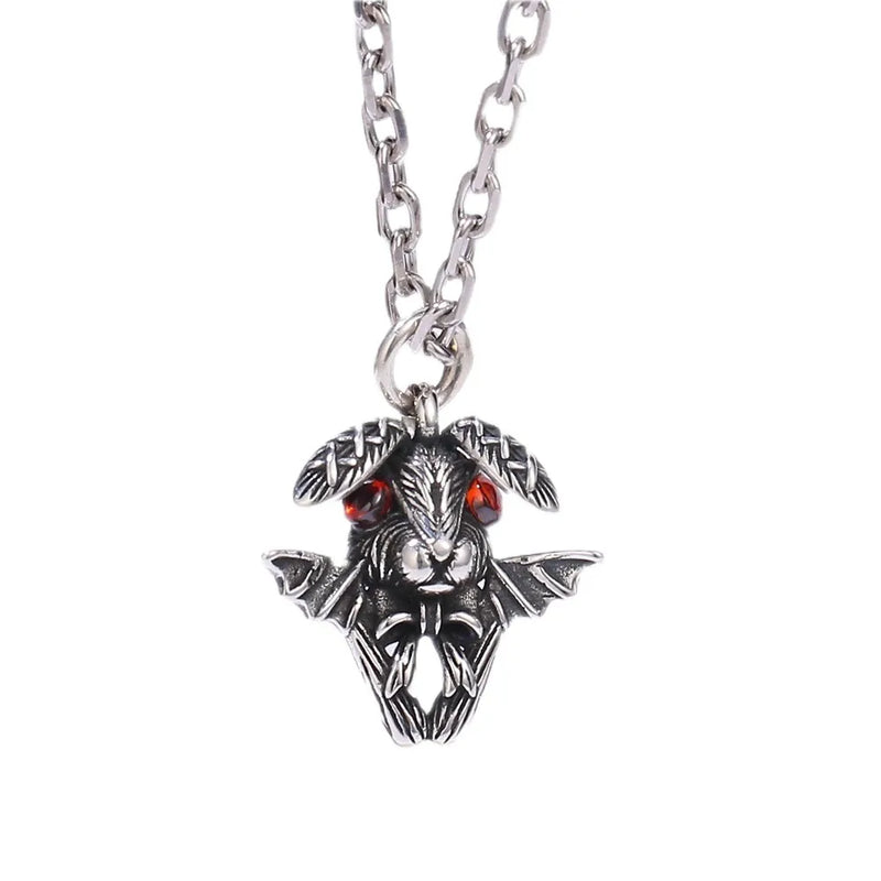 Real S925 Silver Jewelry Rabbit Head Ins Style Pendant
