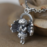 S925 Pure Silver Angel Woman Pendant Artistic Temperament Jewelry