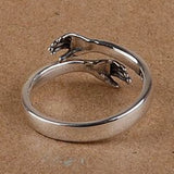 S925 Silver Woman Ring Hugging Hands Girlfriend Gift Solid 925 Silver