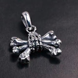 S925 Silver Necklace Ghost Hand Skull Pendant Men Women