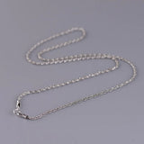 Silver Woman Necklace Retro Hemp Rope Water Ripple Sweater Chain