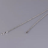 Silver Woman Necklace Retro Hemp Rope Water Ripple Sweater Chain