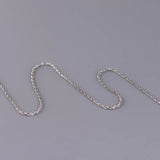 Silver Woman Necklace Retro Hemp Rope Water Ripple Sweater Chain