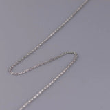 Silver Woman Necklace Retro Hemp Rope Water Ripple Sweater Chain