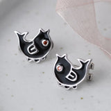 S925 Silver Women's Retro Drip Fish Earrings