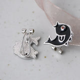 S925 Silver Women's Retro Drip Fish Earrings