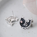 S925 Silver Women's Retro Drip Fish Earrings