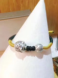 S999 Pure Silver 3D Piggy Hand Rope Bracelet, Couple Bracelet