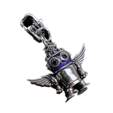 S925 Silver Crown Wings Robot Pendant Female