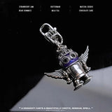 S925 Silver Crown Wings Robot Pendant Female