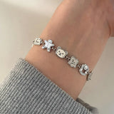 Cute Bear Cartoon Bracelet 925 Sterling Silver