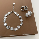 Cute Bear Cartoon Bracelet 925 Sterling Silver