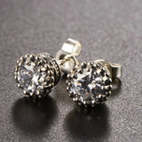 925 Sterling Silver Zircon Inlaid Men's & Women's Earrings