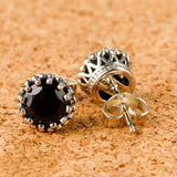 925 Sterling Silver Zircon Inlaid Men's & Women's Earrings