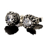 925 Sterling Silver Zircon Inlaid Men's & Women's Earrings