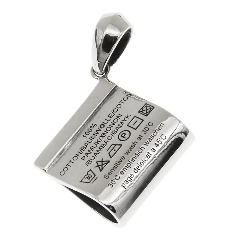 S925 Silver Wallet Pendant Necklace Accessory Ins Man Woman