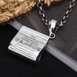 S925 Silver Wallet Pendant Necklace Accessory Ins Man Woman