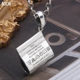 S925 Silver Wallet Pendant Necklace Accessory Ins Man Woman
