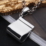 S925 Silver Wallet Pendant Necklace Accessory Ins Man Woman