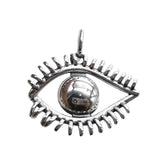 Solid S925 Silver Pendant, Retro Craftsmanship, Personalized Eye Accessories