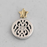 S925 Silver Retro Star Cat Necklace Pendant for Women