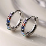 S925 Silver Rainbow Earrings for Man Holiday