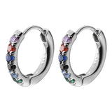S925 Silver Rainbow Earrings for Man Holiday