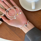S925 Silver Colorful Smiley Face DIY Silver Bead Bracelet