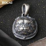 Real S925 Silver Bully Dog Animal Punk Style Man Pendant Jewelry