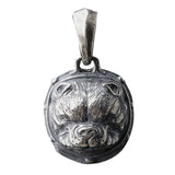 Real S925 Silver Bully Dog Animal Punk Style Man Pendant Jewelry
